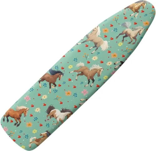 Miniatura 42 de Funda floral a prueba de arañazos para tablas de planchar de tamaño estándar, reflectante, con 3 ganchos y bucles para decoración de tablas de 15 x