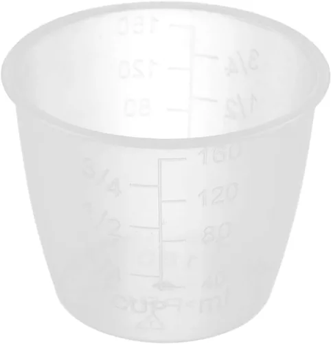 Miniatura 5 de AKOAK Taza medidora de arroz transparente de plástico, taza medidora de olla arrocera de 5.4 fl oz, taza medidora de arroz de doble escala