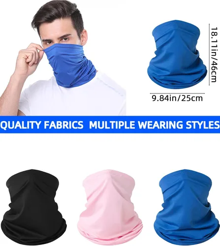 Miniatura 6 de 3 pares de gafas de motocicleta con protección UV, gafas de esquí con 3 piezas de cubrecuellos, para montar, a prueba de polvo y viento