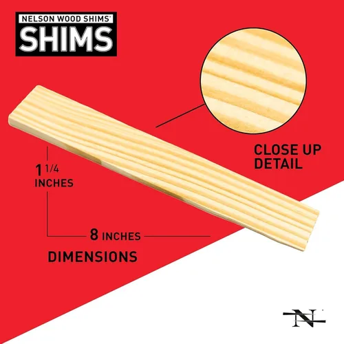 Miniatura 3 de Nelson Wood Shims - Paquete de cuñas de madera de 8 pulgadas, madera natural de alto rendimiento, 100% secado al horno - 1 paquete
