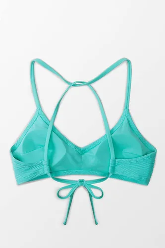 Miniatura 58 de CUPSHE - Parte superior de bikini para mujer; traje de baño superior con diseño cruzado, tirantes delgados y escote en V