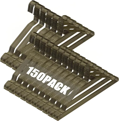 Miniatura 16 de SPECILITE Perchas de Alambre Paquete de 50, Perchas de Alambre de Metal para Ropa a Granel para Abrigos, Perchas de Metal que Ahorran Espacio Negro