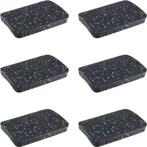 Miniatura 3 de Almohadillas para caminadora de alta resistencia, 6 almohadillas antivibraciones de goma ultra densa de 0.55 pulgadas, protección de suelo de grado