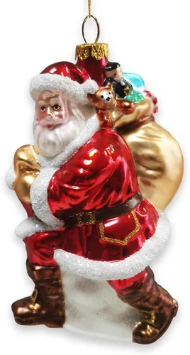 Miniatura 17 de Adorno de cristal soplado a mano de Papá Noel de safari aventurero, decoración navideña temática de viaje de explorador africano de la selva