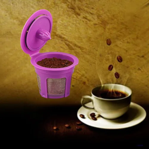 Miniatura 5 de Haetyly Paquete de 4 Filtros de Café Reutilizables K Cup, Compatible con Cafeteras Keurig Brewers 1.0 y 2.0 - Filtros Universales Kcup