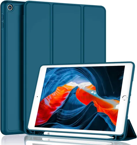 Miniatura 27 de iMieet - Funda para iPad de 9ª generación 2021/iPad de 8ª generación 2020 de 10.2 pulgadas con soporte para lápices, funda para iPad de 7ª
