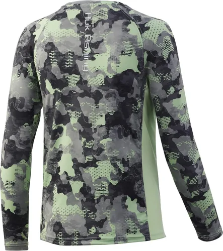 Miniatura 2 de HUK Camisa de rendimiento de manga larga de camuflaje para niños