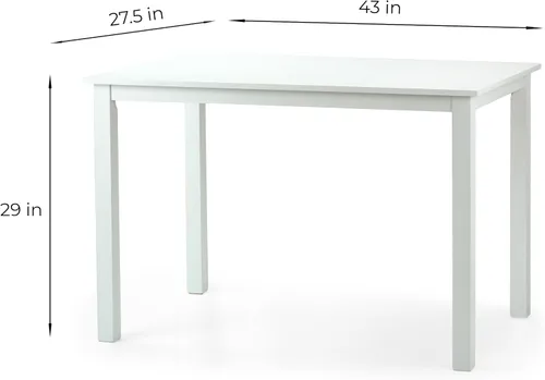 Miniatura 3 de Preston - Mesa rectangular de madera maciza, estilo contemporáneo, color espresso