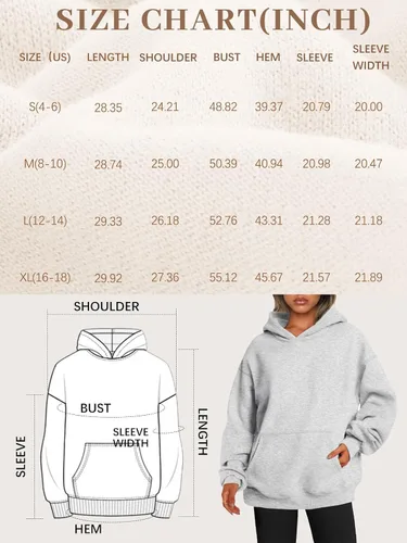 Miniatura 7 de EFAN - Sudadera con capucha para mujer - Sudadera de vellón sobredimensionada con mangas largas para otoño e invierno, ropa de moda inspirada