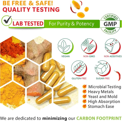 Miniatura 5 de Herbpy Suplemento 7 en 1 de pimienta de cayena y cúrcuma – Digestión, salud cerebral y cardíaca y apoyo inmunológico con Ceilán, ajo, raíz