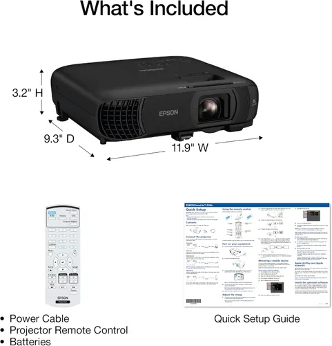 Miniatura 11 de Epson Pro EX9270 - Proyector inalámbrico 1080p 3LCD, 4,100 lúmenes de color y brillo blanco, Apple AirPlay, Miracast, transmisión desde teléfono