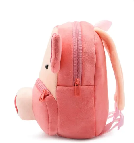 Miniatura 3 de Ladyzone Mochila para niños pequeños con diseño de animales del zoológico, bonita bolsa de felpa de dibujos animados de 10 pulgadas para niños