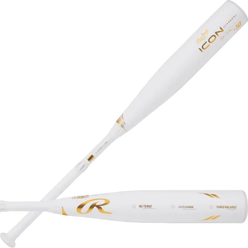 Miniatura 10 de Rawlings 2024 Bate de béisbol ICON USSSA Caída -5 / -8 / -10 Barril de 2 3/4 pulgadas 2 piezas compuesto