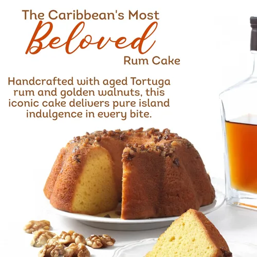 Miniatura 6 de TORTUGA Caribbean Classic Golden Original Ron Cake – 4 onzas – Caja de 60 – Regalo gourmet para cesta de regalo de alimentos, cesta de regalo