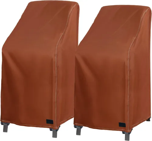 Miniatura 11 de NettyPro Fundas para Sillas de Patio Impermeables para Muebles de Exterior Sillón Giratorio Reclinable Mecedora Lounge Asiento Profundo, Se Adapta