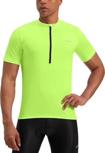 Miniatura 2 de Maillot de ciclismo para hombre que absorbe la humedad, manga corta, UPF media cremallera, ciclismo, ciclismo de carretera, camisas para hombres