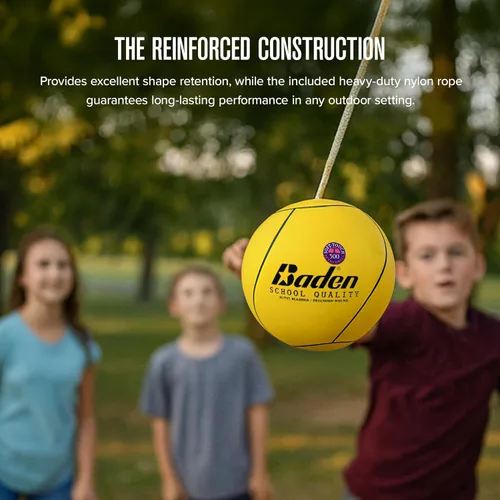 Miniatura 6 de Juego de Tetherball de Calidad Escolar Baden - Pelota de Tetherball de Toque Suave y Cuerda