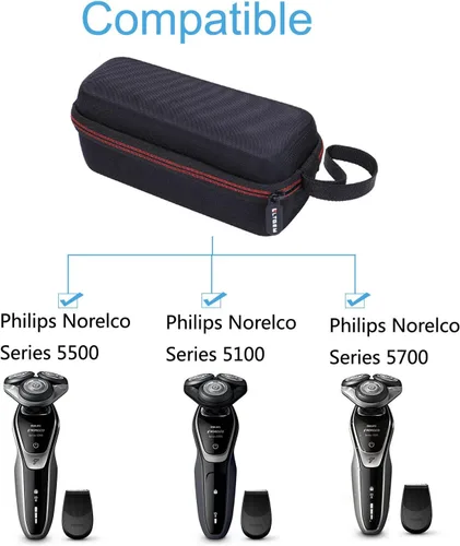 Miniatura 3 de LTGEM - Funda para afeitadora Philips Norelco Electric Men Series 2100 2300 3500 6800 3100 5500 5100 5300 5700 6880 7100 para afeitadora giratoria