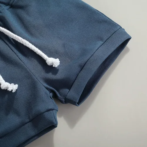 Miniatura 4 de CIYCUIT Conjunto de 2 piezas de ropa de verano para bebé, ropa de playa, sin mangas, pantalones cortos