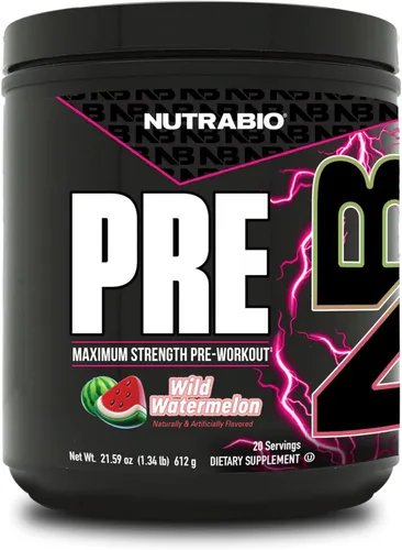 Miniatura 13 de NutraBio Polvo de preentrenamiento, Blue Razz Energía explosiva, enfoque láser, bombas extremas Pre-entrenamiento para hombres y mujeres