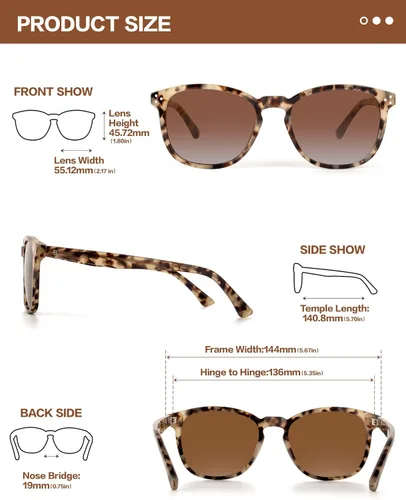 Miniatura 38 de Gafas de sol polarizadas para mujer con protección UV para mujer, a la moda, grandes sombras con marco de acetato BC2110