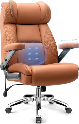 Miniatura 11 de Silla de Oficina para Escritorio, Silla Ejecutiva de Oficina para Computadora Grande y Alta, Silla de Oficina Extra Ancha de 500LBS de Alta Café