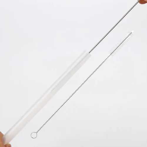 Miniatura 6 de 6 popotes de repuesto para Eddy + botella de agua, con un cepillo de limpieza, popotes reutilizables, rectos, solo compatibles con accesorios Eddy