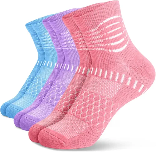 Miniatura 7 de IRAMY Calcetines de compresión de tobillo Coolmax para mujeres y hombres, calcetines que absorben la humedad, alivio de la fascitis plantar, 3/5