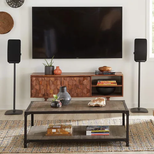 Miniatura 2 de SANUS Soporte de altavoz inalámbrico para Sonos Five y Sonos Play:5 - Diseño de mejora de audio para audio vertical y horizontal con gestión de Negro