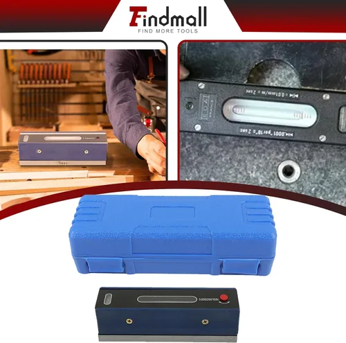 Miniatura 7 de findmall Nivel Profesional Preciso de 6 Pulgadas con Caja, Nivel de Tira de Precisión de 0.0002/10 Pulgadas para Verificar el Trabajo de Maquinistas
