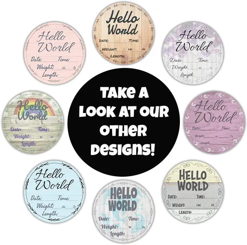 Miniatura 6 de Cartel de anuncio de Hello World para recién nacido, regalo de ducha, estadísticas de nacimiento, accesorios para fotos de hospital, revelación