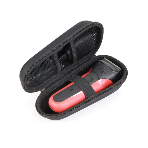 Miniatura 2 de Angoily Bolsa de almacenamiento portátil para cortapelos con doble cremallera, organizador de viaje para afeitadoras y herramientas de aseo