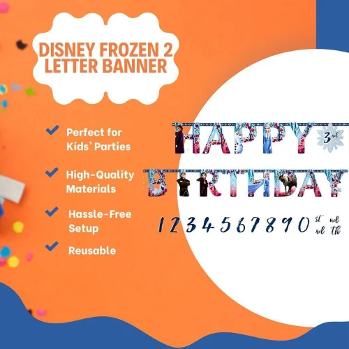 Miniatura 4 de Disney Frozen 2 - Cartel jumbo con letras "Add-An-age", 10.5 x 10 pulgadas (paquete de 1), decoración de papel multicolor para fiestas, ideal
