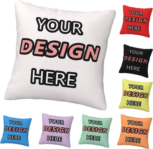 Miniatura 15 de Customized Pillow for Mother's Day Add Your Text/Logo Here Customized Photo Pillowcase for Chair and Couch 12''x12'' Purple