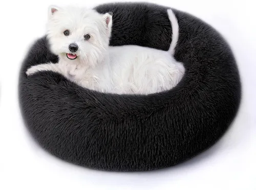 Miniatura 11 de Cama calmante para perros y gatos para gatos de interior, tamaño mediano, lavable, antideslizante, contra la ansiedad, camas tipo dona para perros