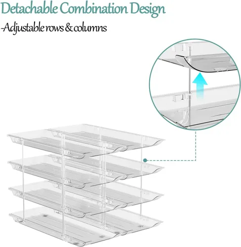 Miniatura 4 de Organizador de almacenamiento de latas para despensa, soportes para latas para despensa, dispensador de alimentos enlatados, estante de plástico