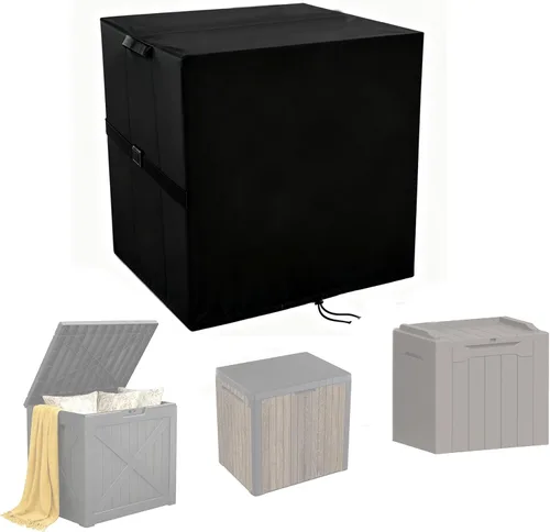 Miniatura 16 de Cubierta de Caja de Almacenamiento Exterior, Cubierta Impermeable de Resina para Contenedor de Almacenamiento, Cubiertas de Caja de Cubierta