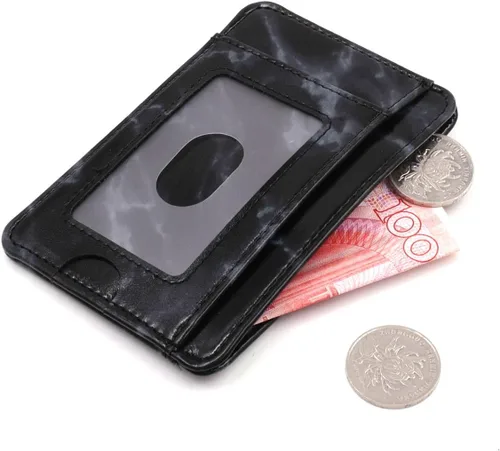Miniatura 7 de kandouren Billeteras de cuero RFID minimalistas delgadas, billetera con bolsillo frontal, tarjetero para tarjetas de crédito para hombres y mujeres