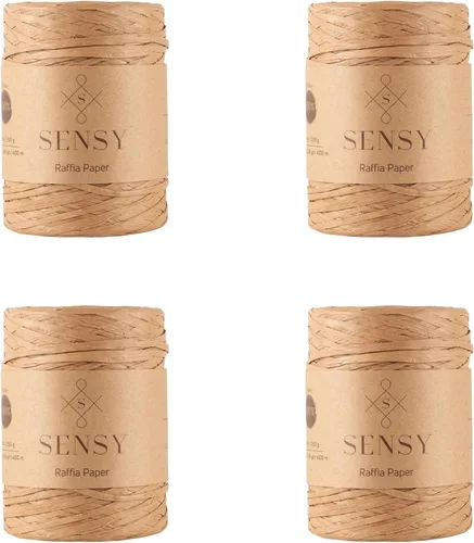 Miniatura 16 de Sensy Premium - Papel de rafia, 438 yardas, cinta de papel (verde)