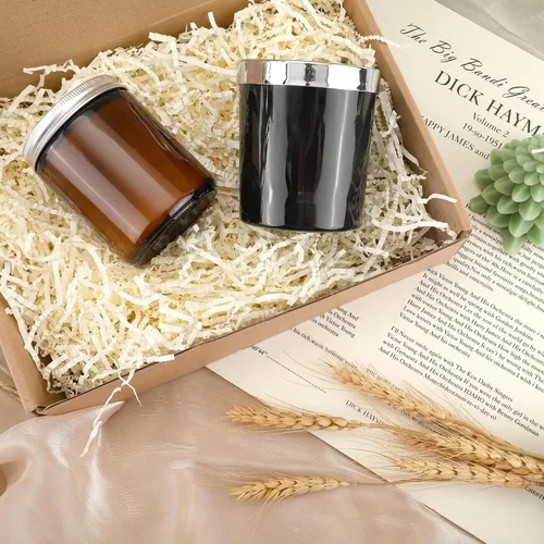 Miniatura 3 de TCAIRG Relleno de papel de corte arrugado (1 libra) para envolver regalos y rellenar cestas, papel triturado blanco cremoso para caja de regalo