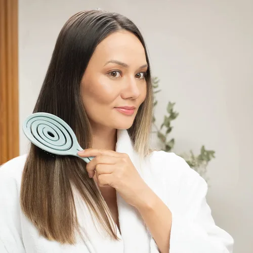 Miniatura 6 de Ninabella Cepillo desenredante para cabello para mujeres y hombres, no tira, cepillos alisadores para cabello lacio y rizado, cepillo desenredante