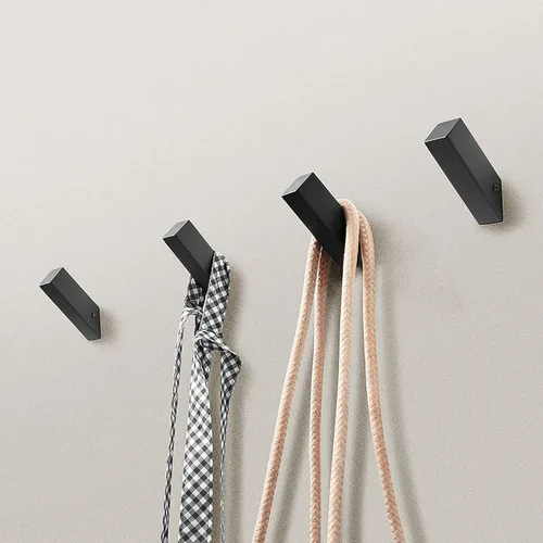 Miniatura 3 de NINETREX Ganchos negros para toallas, gancho negro mate, ganchos modernos para toallas, ganchos de acero inoxidable SUS 304, resistentes al agua