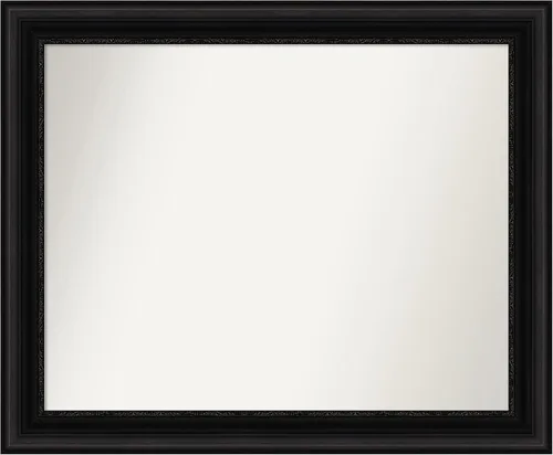 Miniatura 663 de Amanti Art Espejo personalizado, espejo de baño negro puente, espejo de pared o espejo de tocador de baño sobre el fregadero (26 x 26 pulgadas)