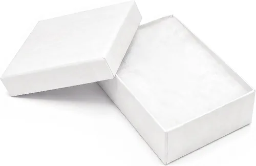 Miniatura 12 de TheDisplayGuys - Paquete de 25 cajas de cartón rellenas de algodón #10 para joyas, color blanco mate (1.9 x 1.3 x 0.7 pulgadas), para envío