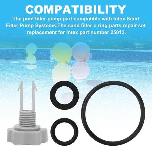 Miniatura 4 de Aillsa Juego de reparación de piezas de bomba de filtro de arena compatible con Intex para bombas de filtro de arena Intex, número de pieza 25013