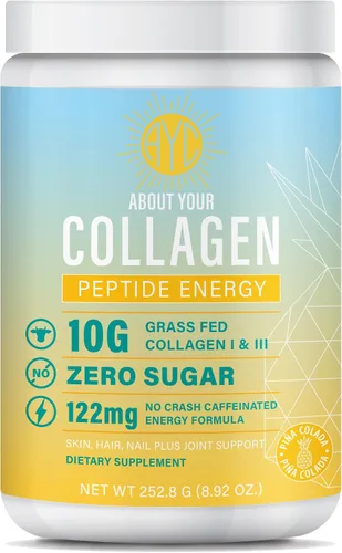 Miniatura 9 de Peptide Energy - Colágeno en polvo para cabello, uñas, piel, tipo I y III, cafeína para energía, vitamina C, biotina, ácido hialurónico, cero