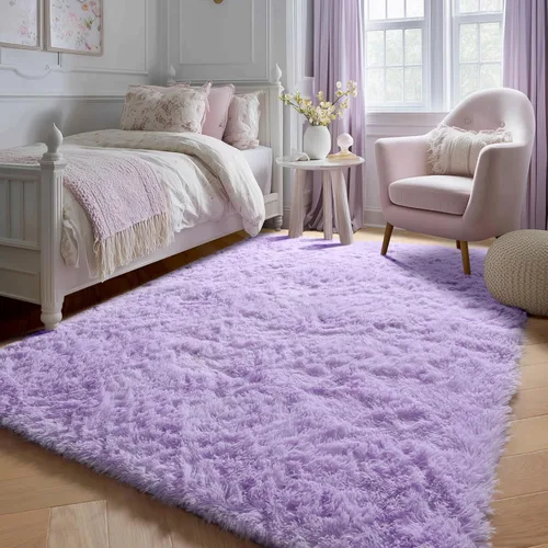 Miniatura 150 de ONASAR - Alfombra de pasillo negra de 2 x 6 pies, esponjosa, lavable, ultrasuave, afelpada, peluda, tapete para bebés, dormitorio de niños, armario
