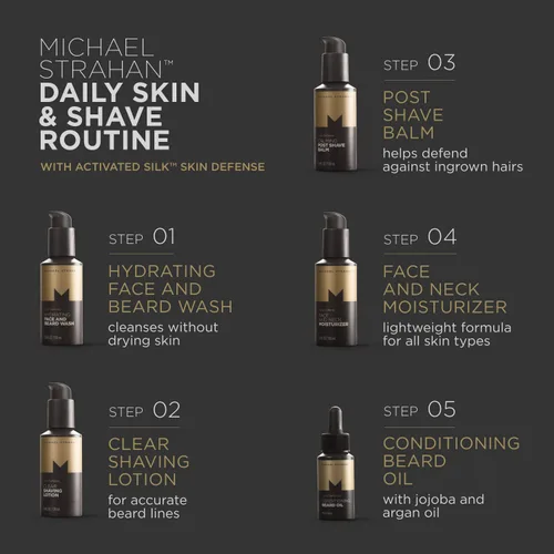 Miniatura 4 de Loción de afeitado transparente de Michael Strahan Cuidado de la piel para hombres para piel seca y sensible Gel de afeitado hidratante 3.4