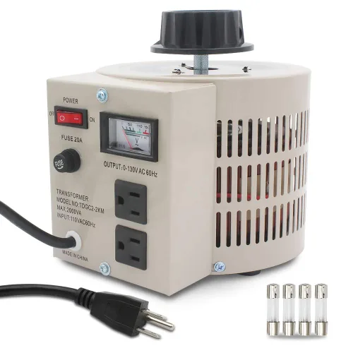Miniatura 8 de LVYUAN Transformador Variable Regulador de Voltaje Variable, Salida 0-130V, Entrada 110V-120V (1000VA)