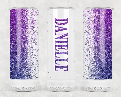 Miniatura 2 de Vaso de música de acero inoxidable, 16oz, personalizado, taza de viaje, aislado, efecto de purpurina